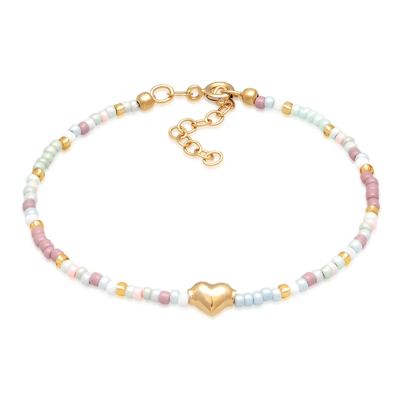 Elli "Armband Herz Beads Bunt | Glasperlen< Perlen|Armbänder