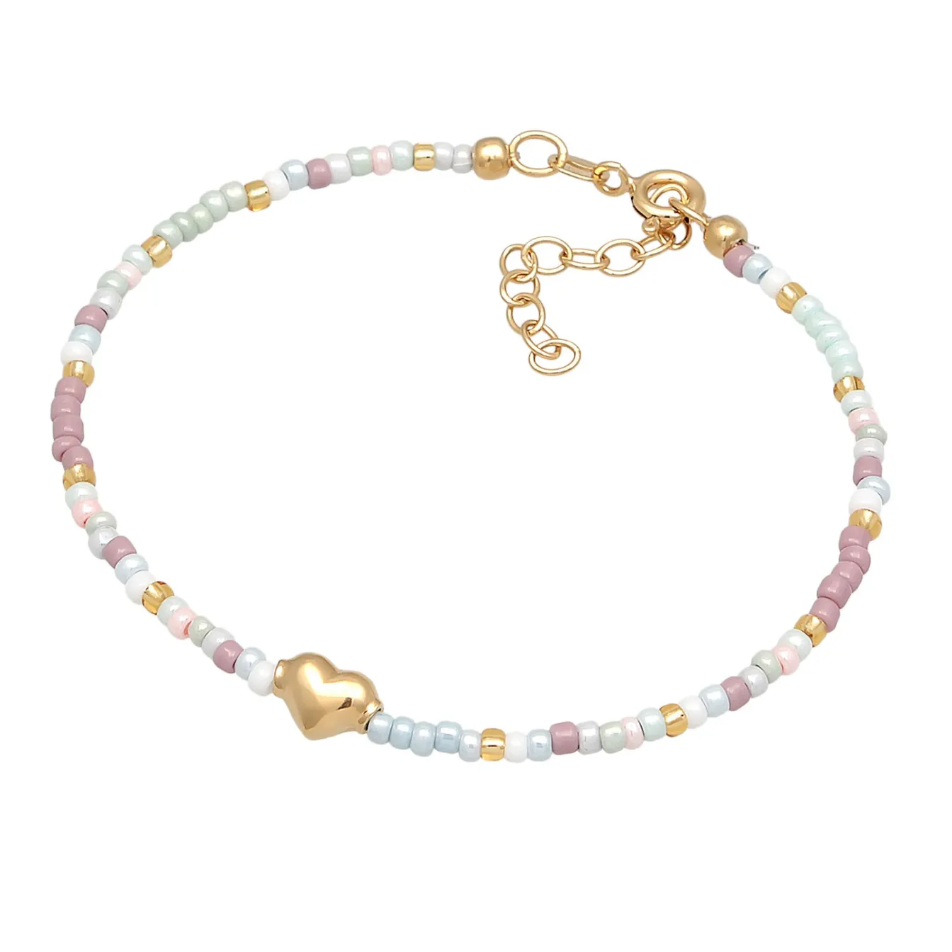 Elli "Armband Herz Beads Bunt | Glasperlen< Perlen|Armbänder