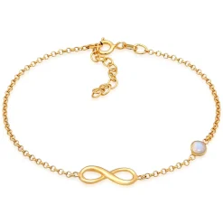 Elli "Armband Infinity | Mondstein (Weiß)< Symbol-schmuck|Herz-schmuck