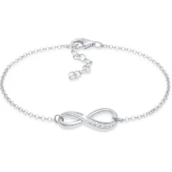 Elli "Armband Infinity | Zirkonia ( Weiß )< Roségold|Symbol-schmuck