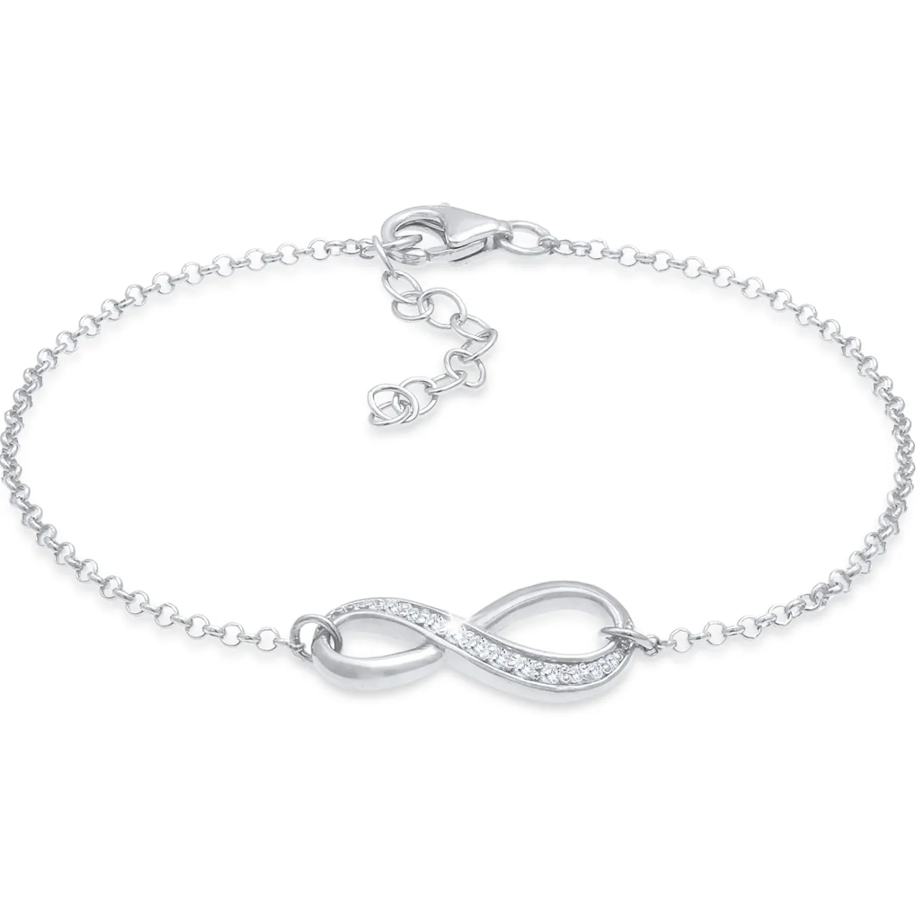 Elli "Armband Infinity | Zirkonia ( Weiß )< Roségold|Symbol-schmuck