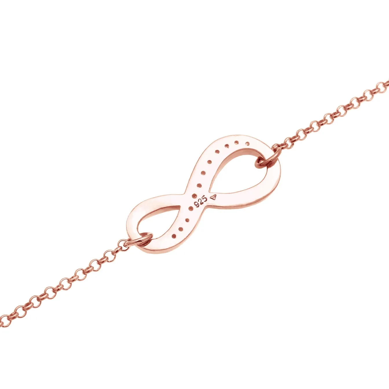 Elli "Armband Infinity | Zirkonia ( Weiß )< Roségold|Symbol-schmuck