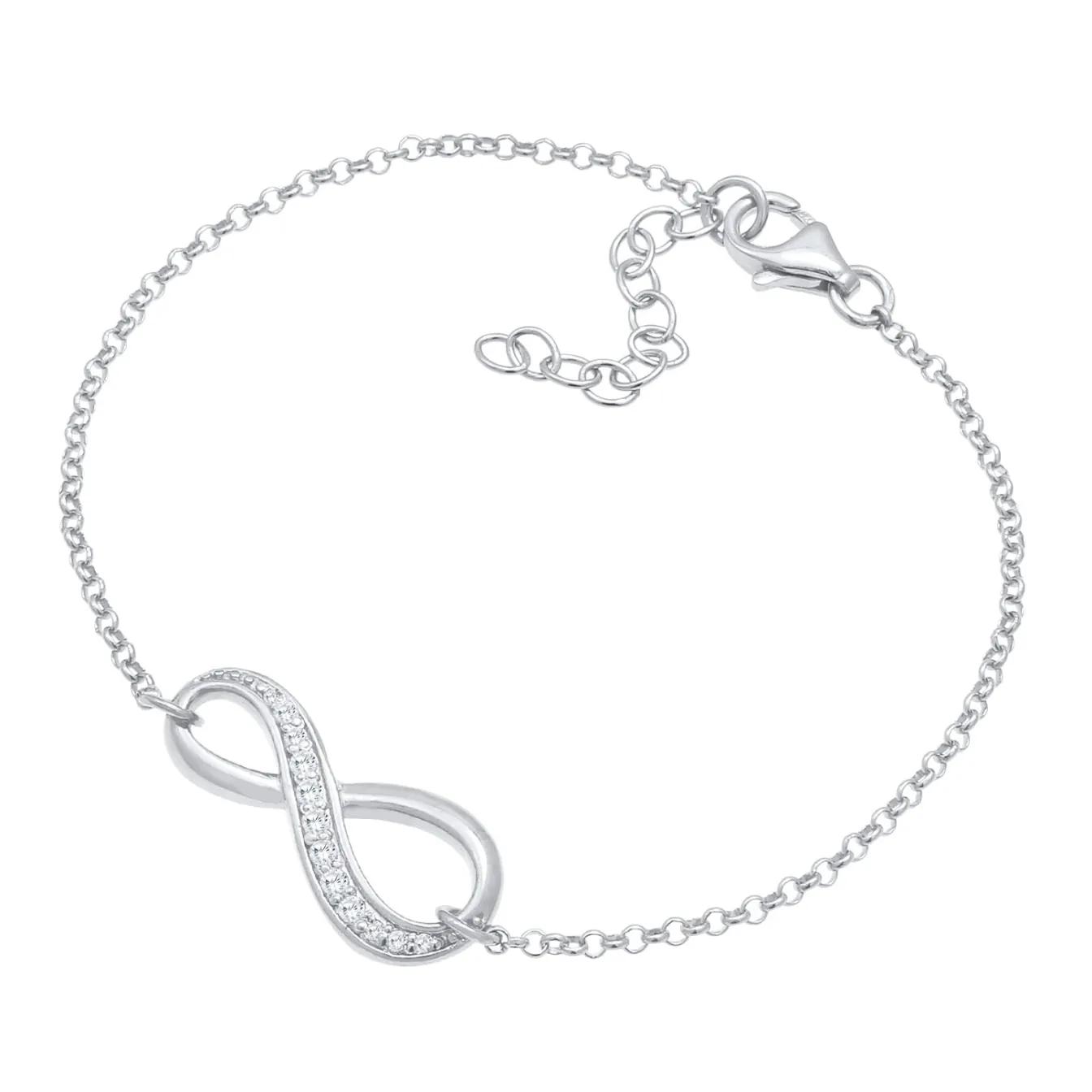 Elli "Armband Infinity | Zirkonia ( Weiß )< Roségold|Symbol-schmuck