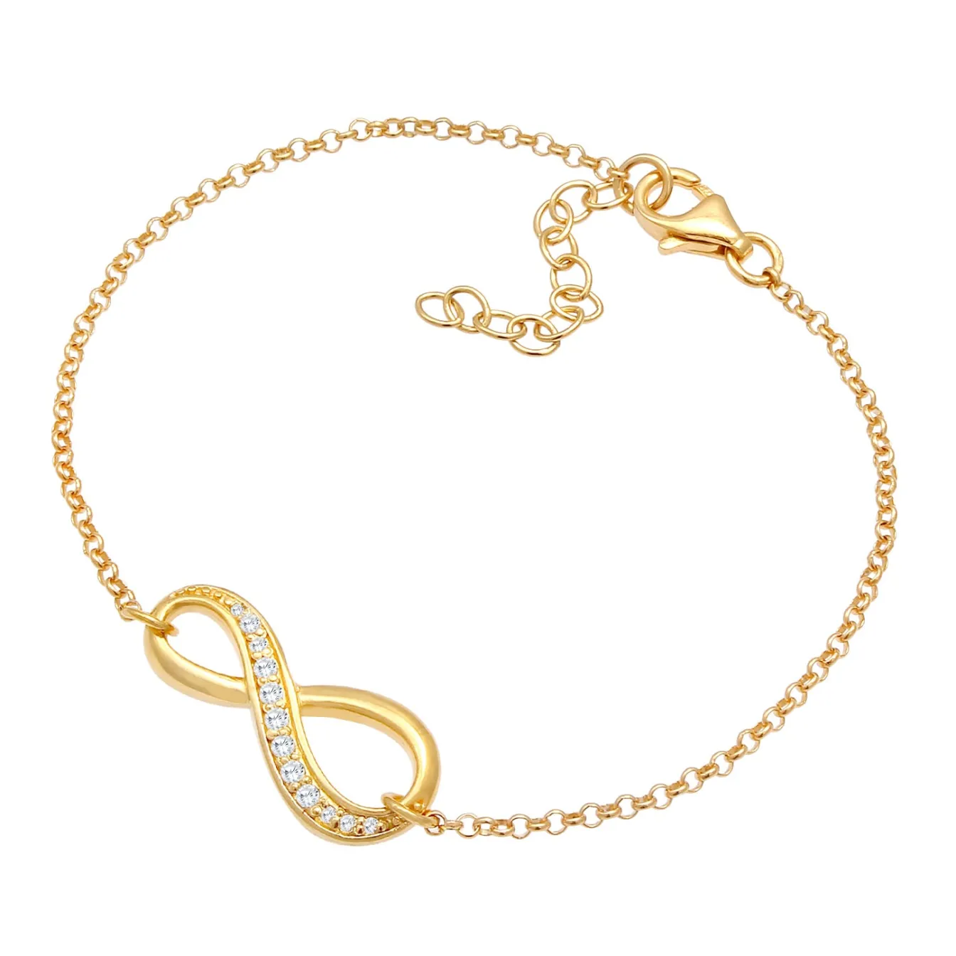 Elli "Armband Infinity | Zirkonia ( Weiß )< Roségold|Symbol-schmuck