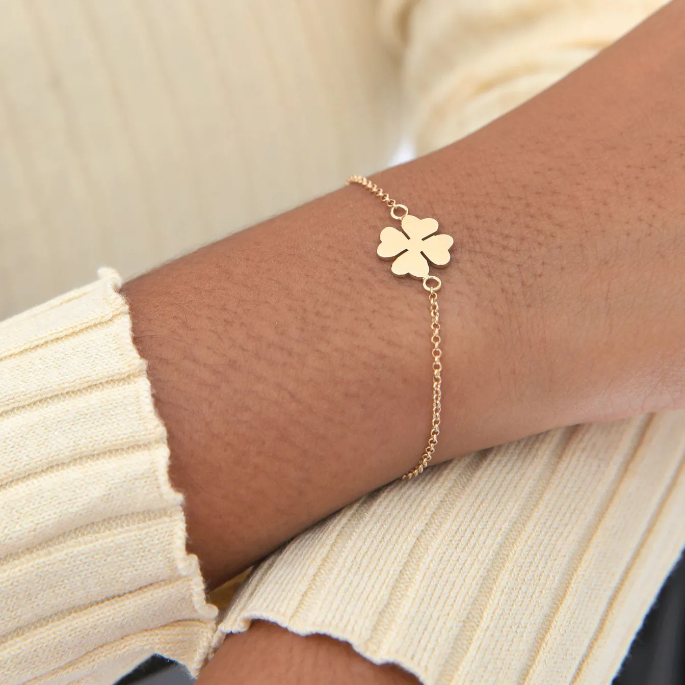 Elli "Armband Kleeblatt< Roségold|Symbol-schmuck