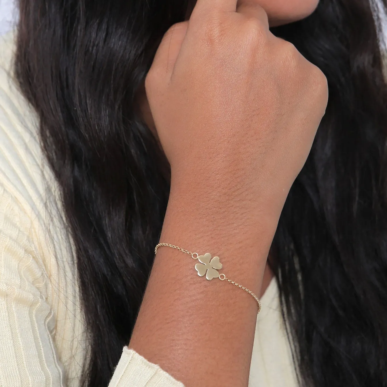 Elli "Armband Kleeblatt< Roségold|Symbol-schmuck