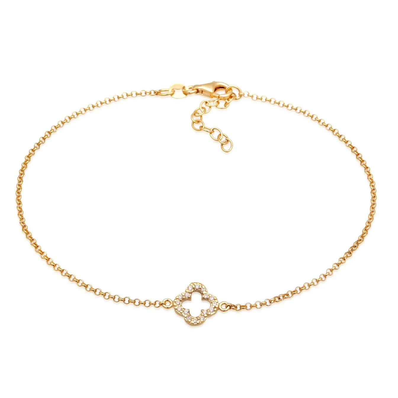Elli "Armband Kleeblatt Symbol< Vergoldet|Symbol-schmuck