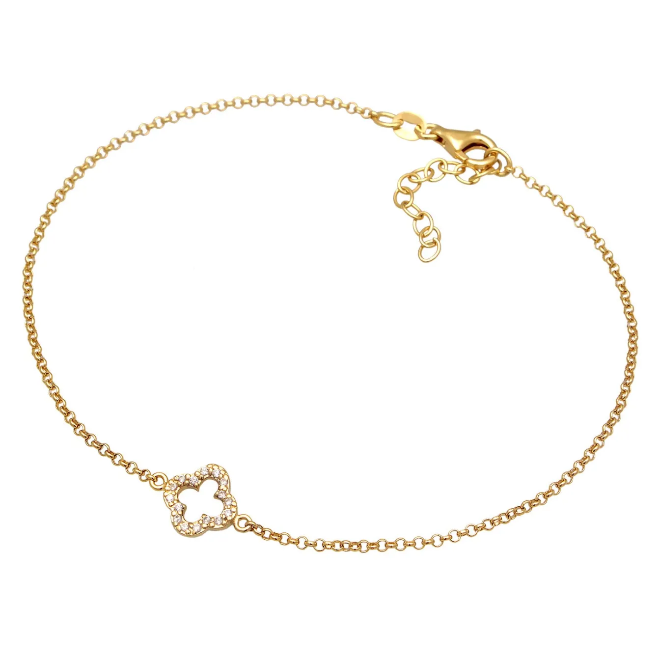 Elli "Armband Kleeblatt Symbol< Vergoldet|Symbol-schmuck
