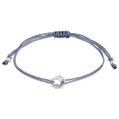 Elli "Armband Kreis | Nylon (Grau)< Armbänder