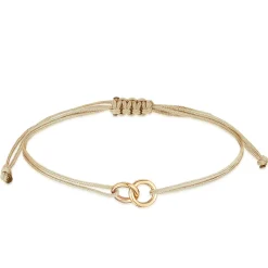 Elli "Armband Kreis Geo | Nylon (Braun)< Armbänder|Vergoldet