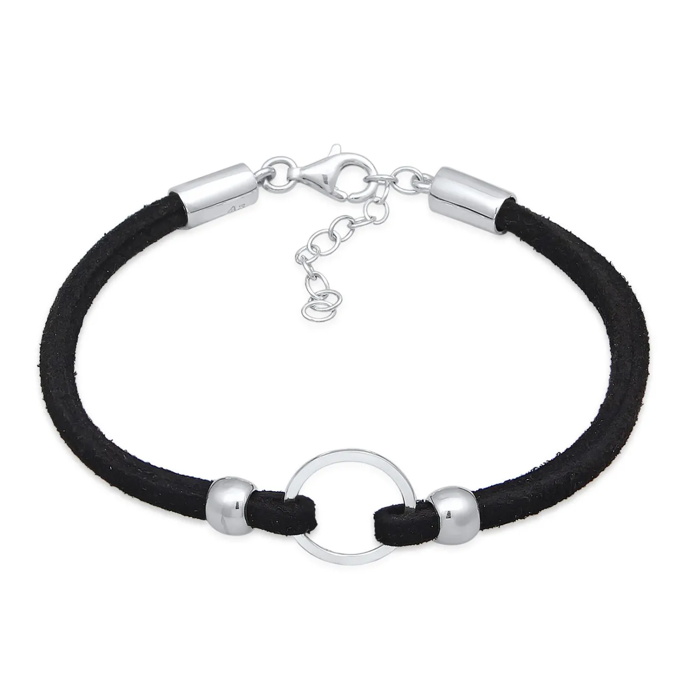 Elli "Armband Kreis Geo | Synth. Leder< Armbänder|Silber