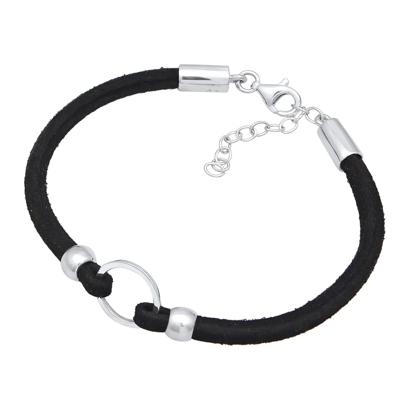 Elli "Armband Kreis Geo | Synth. Leder< Armbänder|Silber