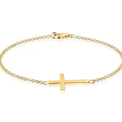 Elli "Armband Kreuz< Roségold|Symbol-schmuck