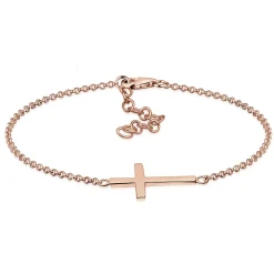 Elli "Armband Kreuz< Roségold|Symbol-schmuck
