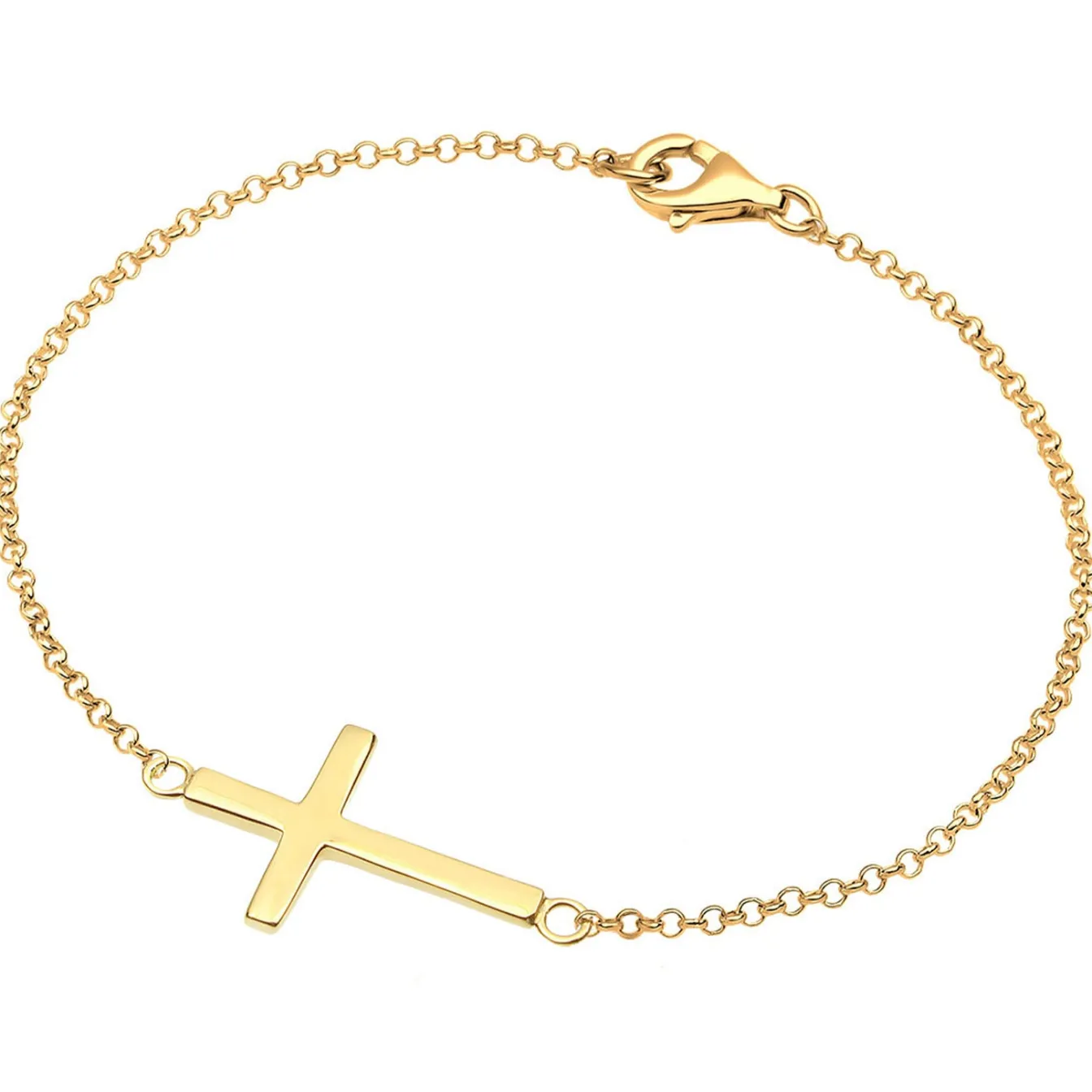 Elli "Armband Kreuz< Roségold|Symbol-schmuck