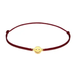 Elli "Armband mit Smiling Face | Nylon< Armbänder|Vergoldet