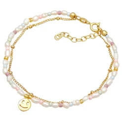 Elli "Armband mit Smiling Face Beads | Süßwasserperlen< Perlen|Armbänder