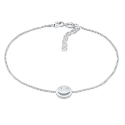 Elli "Armband mit Smiling Face | Kristall (Weiß)< Armbänder|Silber