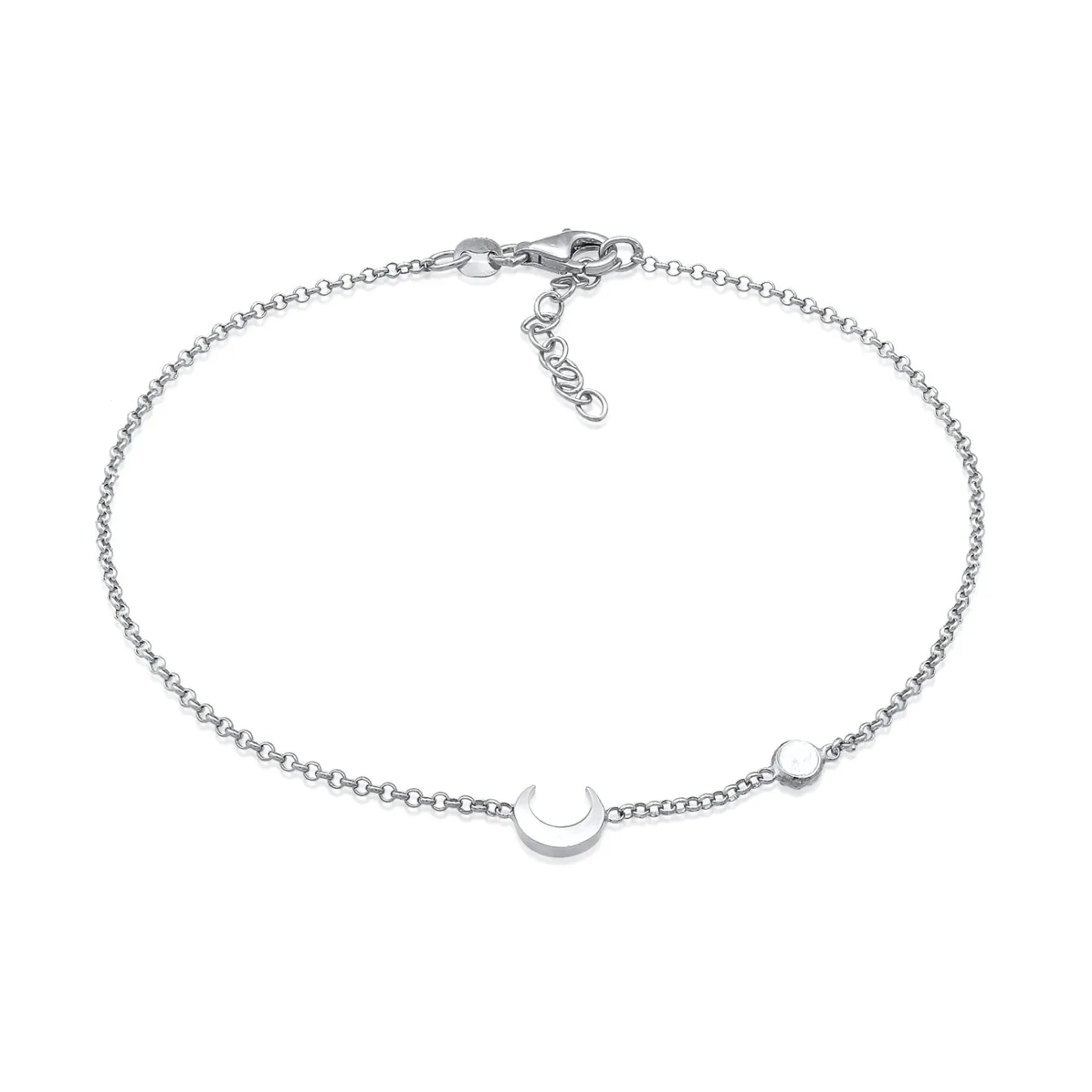 Elli "Armband Mond | Mondstein (Weiß)< Symbol-schmuck|Fußschmuck