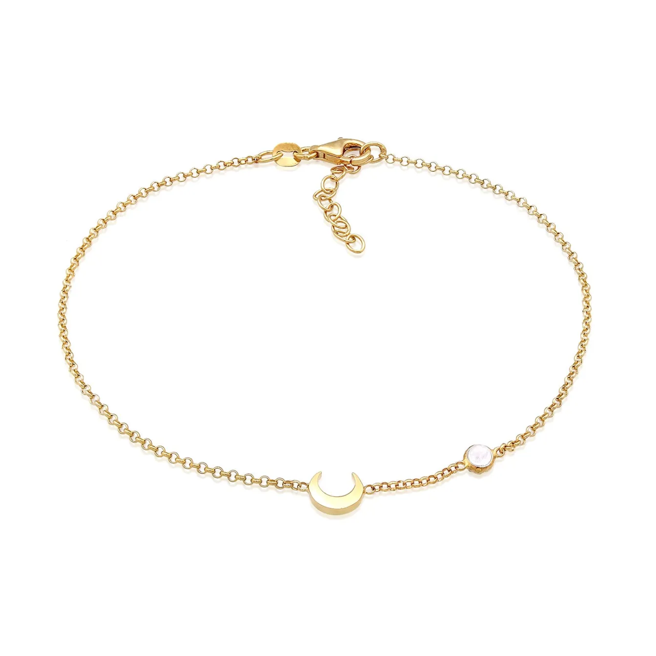 Elli "Armband Mond | Mondstein (Weiß)< Symbol-schmuck|Fußschmuck