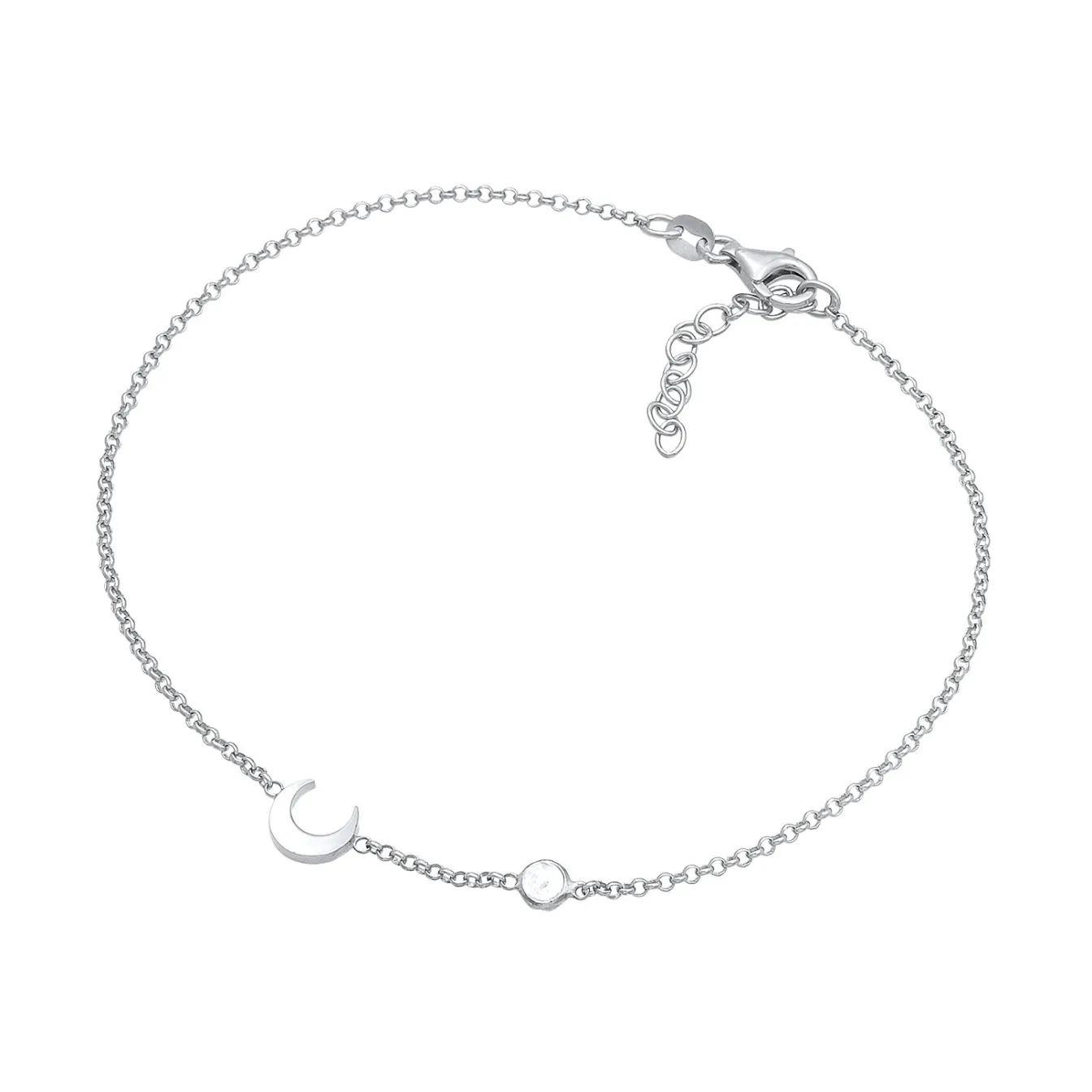 Elli "Armband Mond | Mondstein (Weiß)< Symbol-schmuck|Fußschmuck