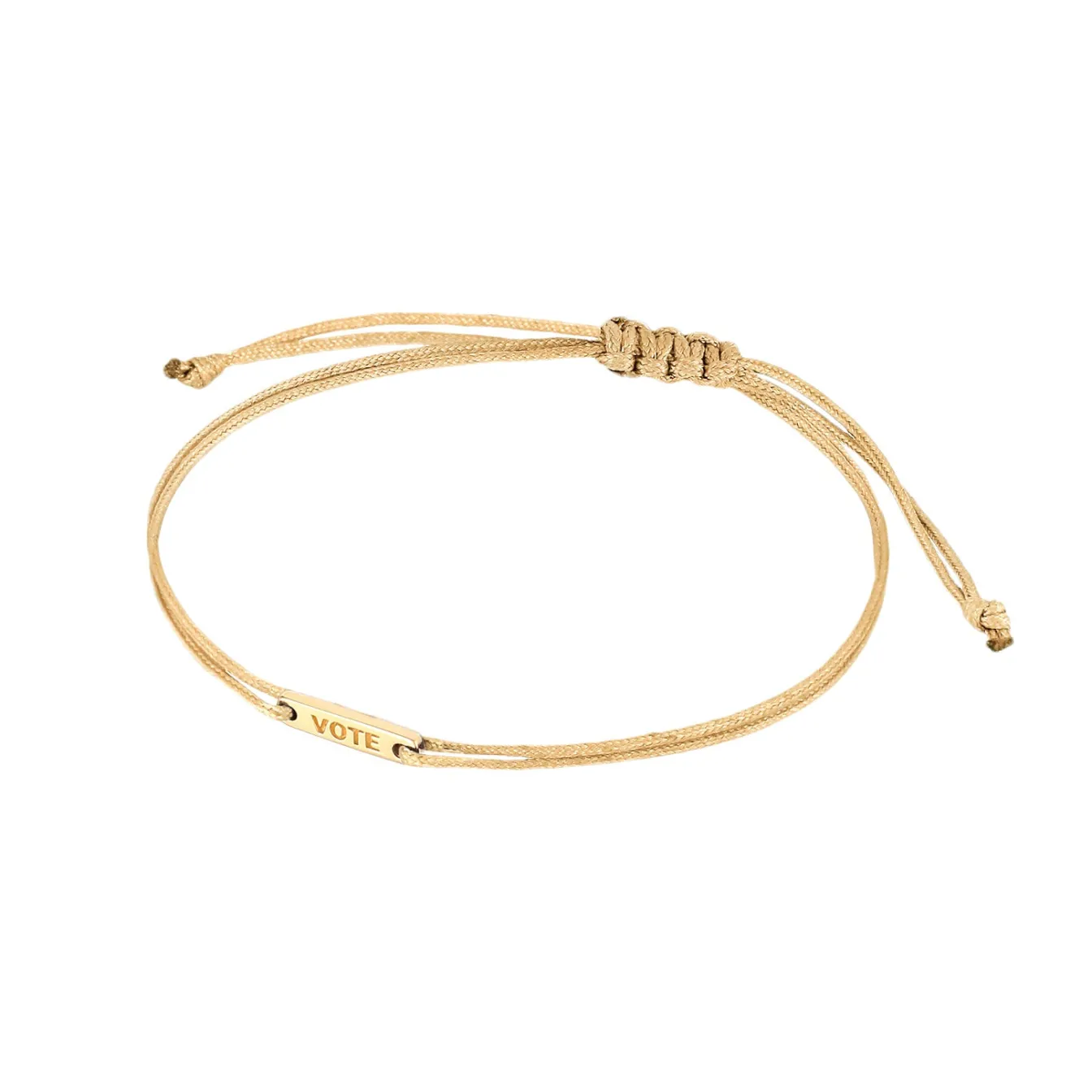 Elli "Armband Nylon | Plättchen< Vergoldet|Armbänder