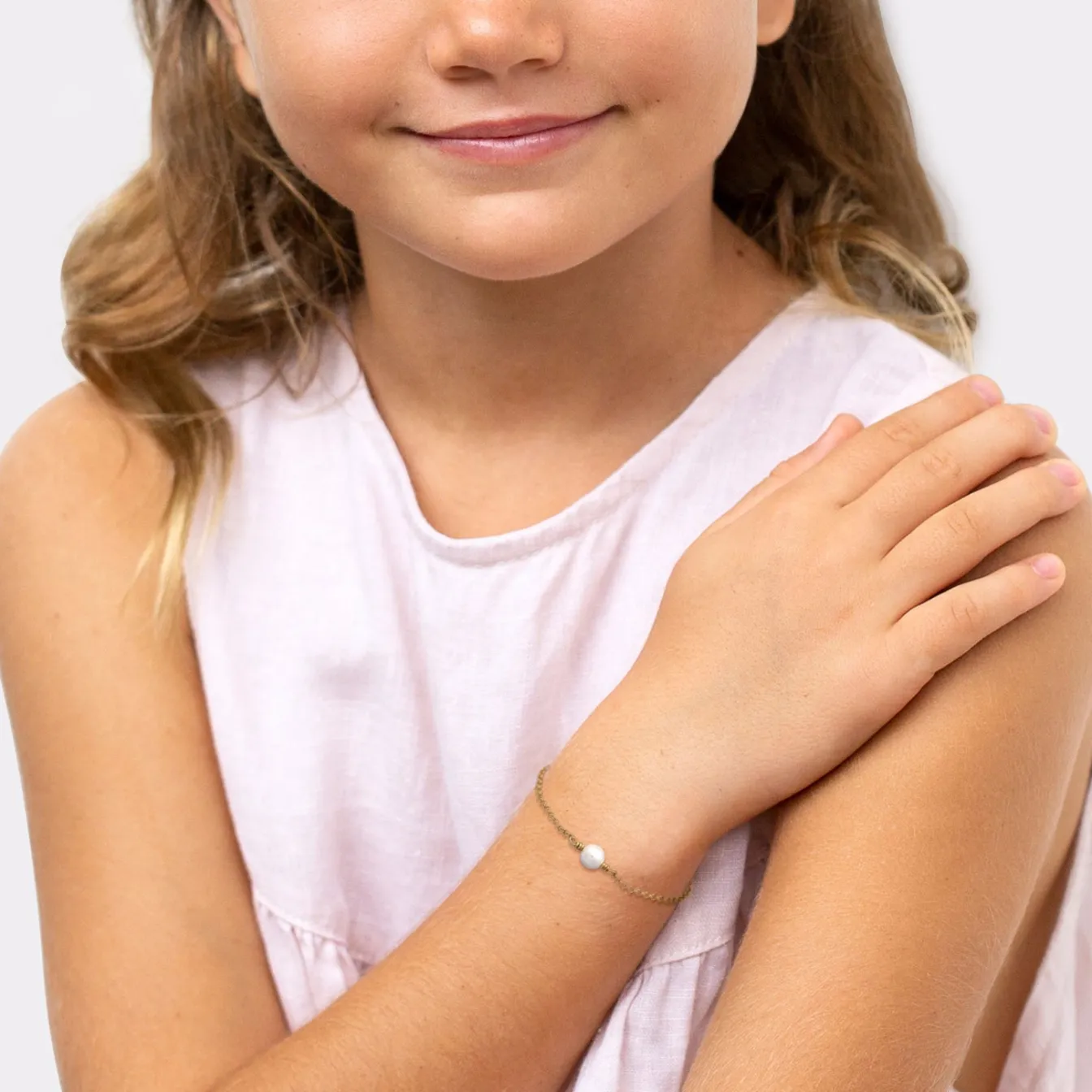 Elli "Armband Perle | Muschelkernperle<Kinder Perlen|Kinderschmuck