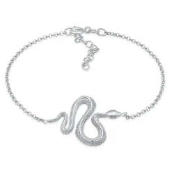 Elli "Armband Schlange Anhänger< Armbänder|Silber