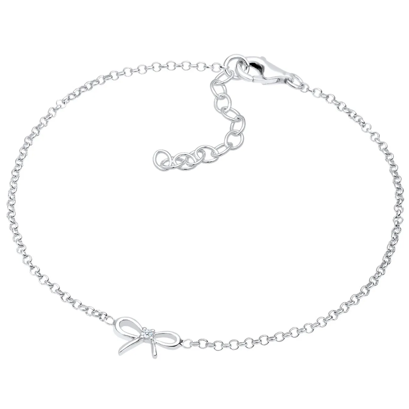 Elli "Armband Schleife | Diamant ( Weiß, 0,015 ct )< Symbol-schmuck|Armbänder