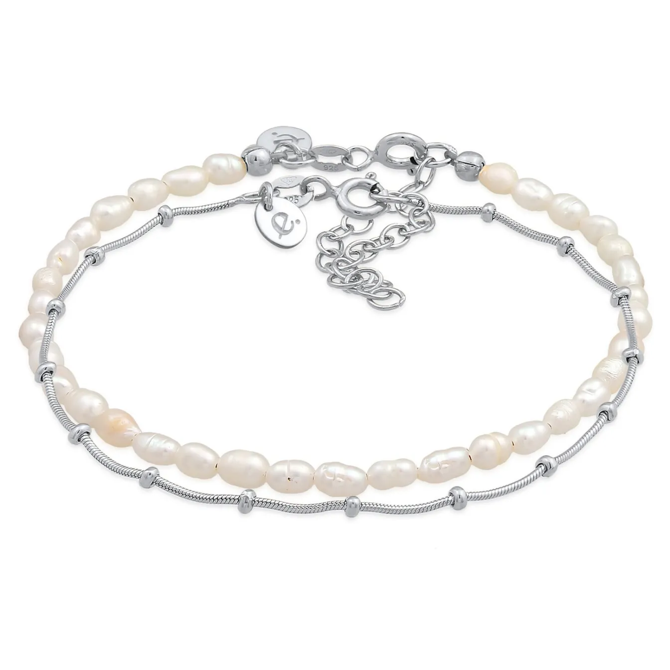 Elli "Armband Set Kugelkette | Süßwasserperle< Hochzeit|Perlen