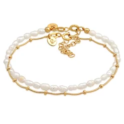 Elli "Armband Set Kugelkette | Süßwasserperle< Hochzeit|Perlen