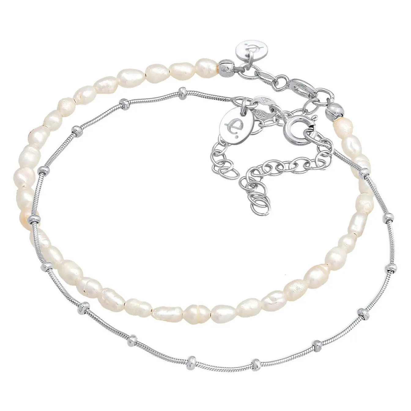 Elli "Armband Set Kugelkette | Süßwasserperle< Hochzeit|Perlen