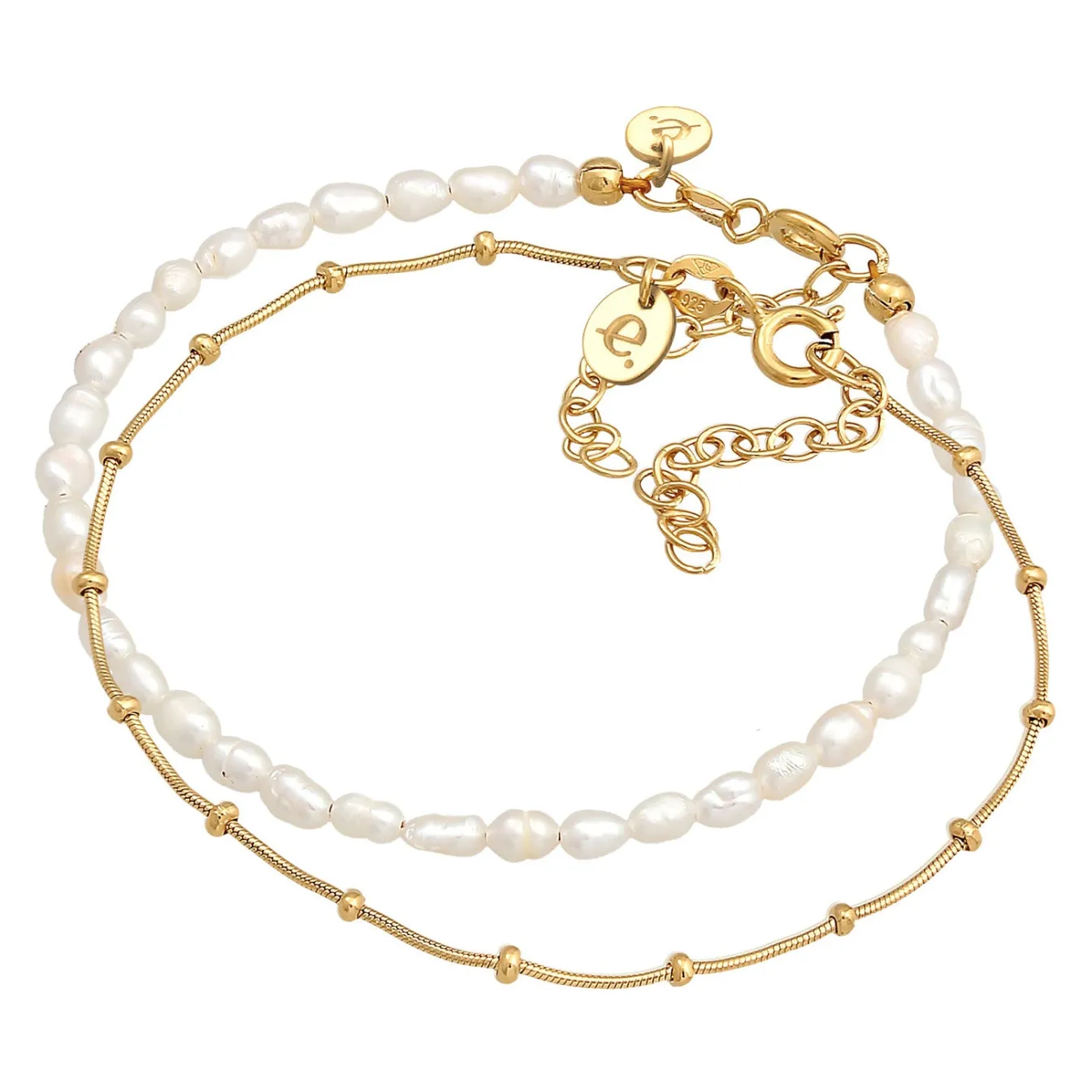 Elli "Armband Set Kugelkette | Süßwasserperle< Hochzeit|Perlen