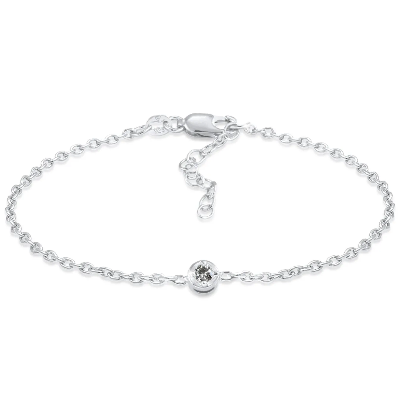 Elli "Armband Solitär | Salt & Pepper Diamant (0.11 ct.)< Armbänder|Vergoldet