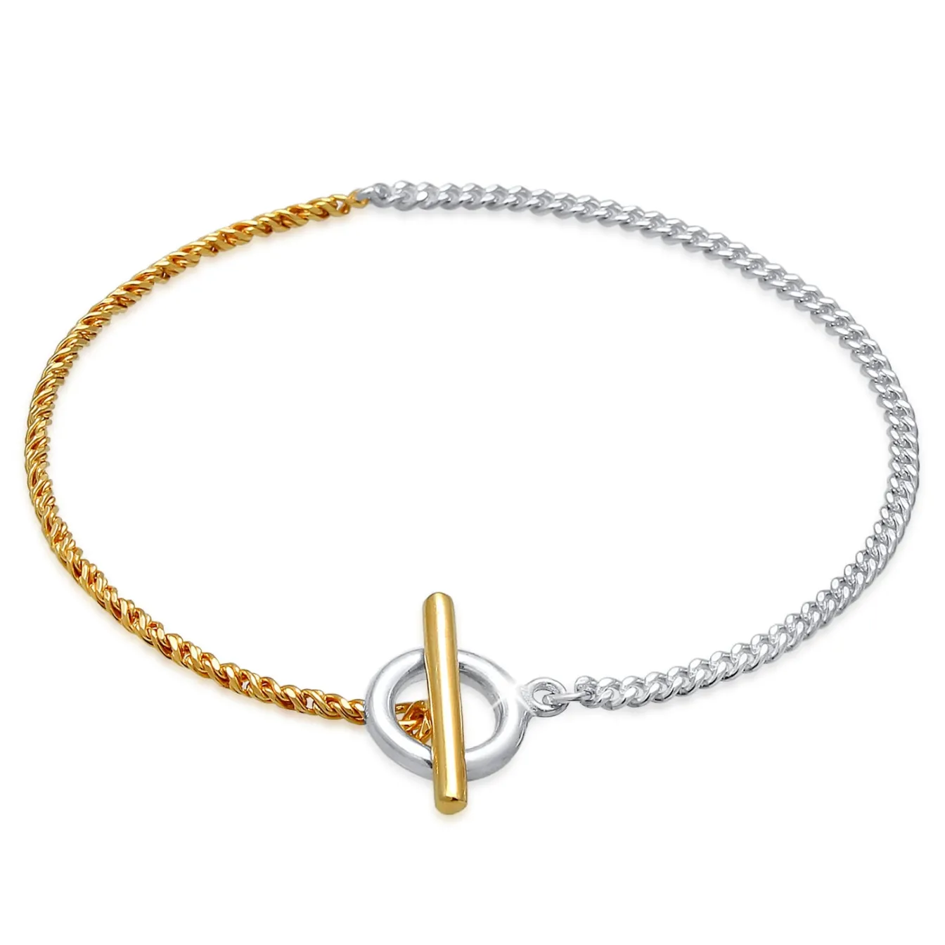 Elli "Armband T-Bar Bicolor< Armbänder|Vergoldet