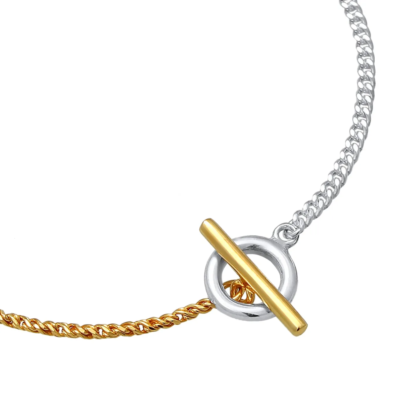 Elli "Armband T-Bar Bicolor< Armbänder|Vergoldet