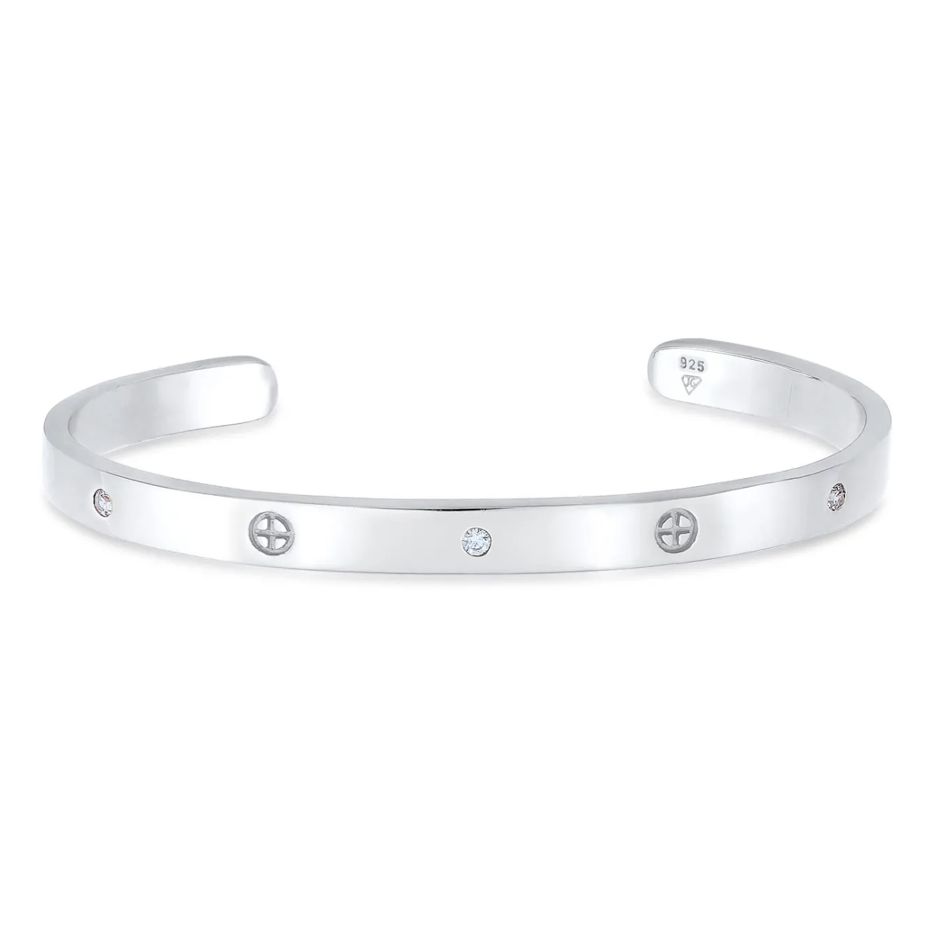 Elli "Armreif | Zirkonia (Weiß)< Vergoldet|Armbänder