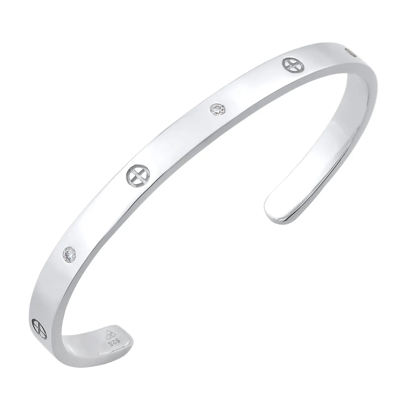 Elli "Armreif | Zirkonia (Weiß)< Vergoldet|Armbänder