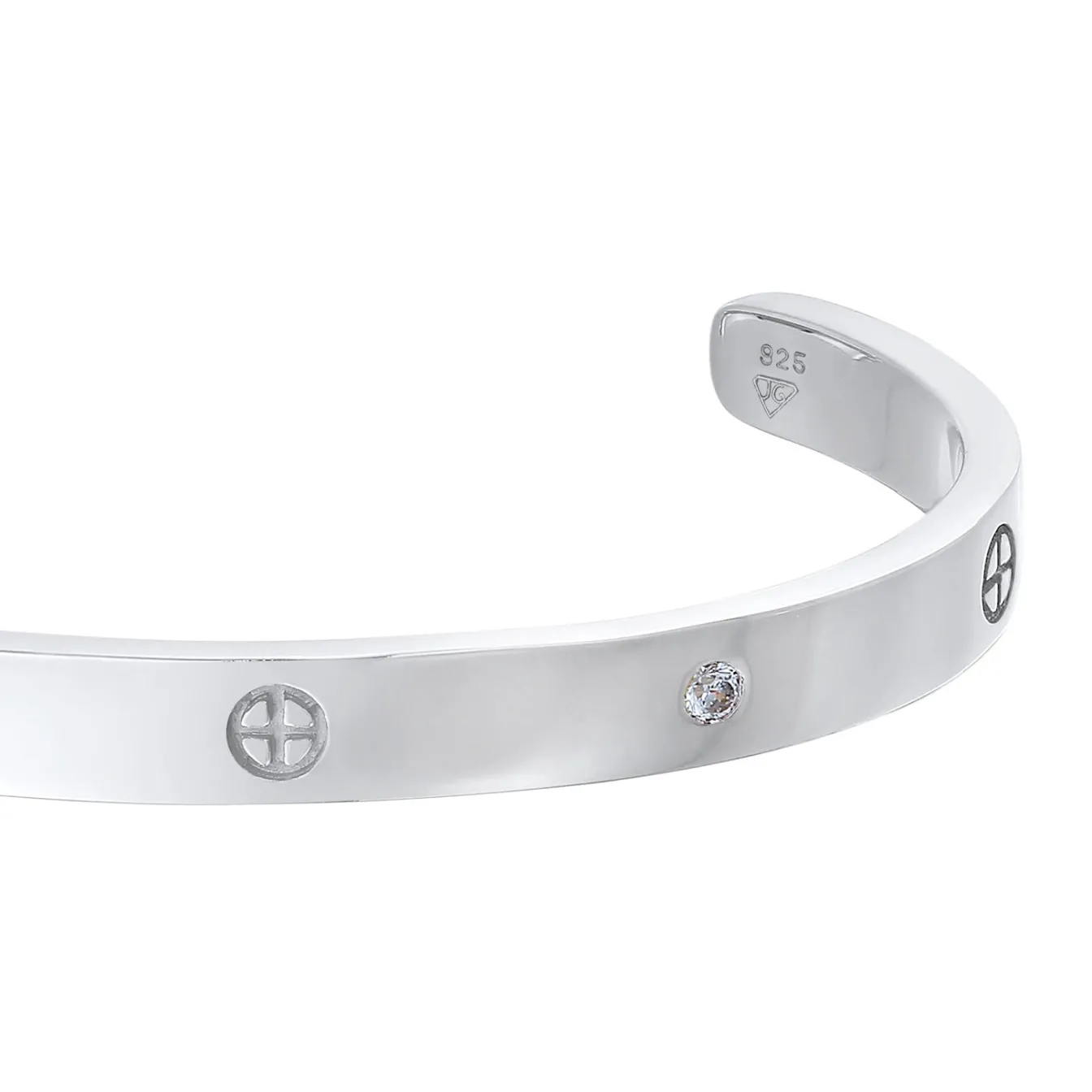 Elli "Armreif | Zirkonia (Weiß)< Vergoldet|Armbänder