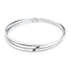 Elli "Armreif Verschlungen | Zirkonia (Weiß)< Vergoldet|Armbänder