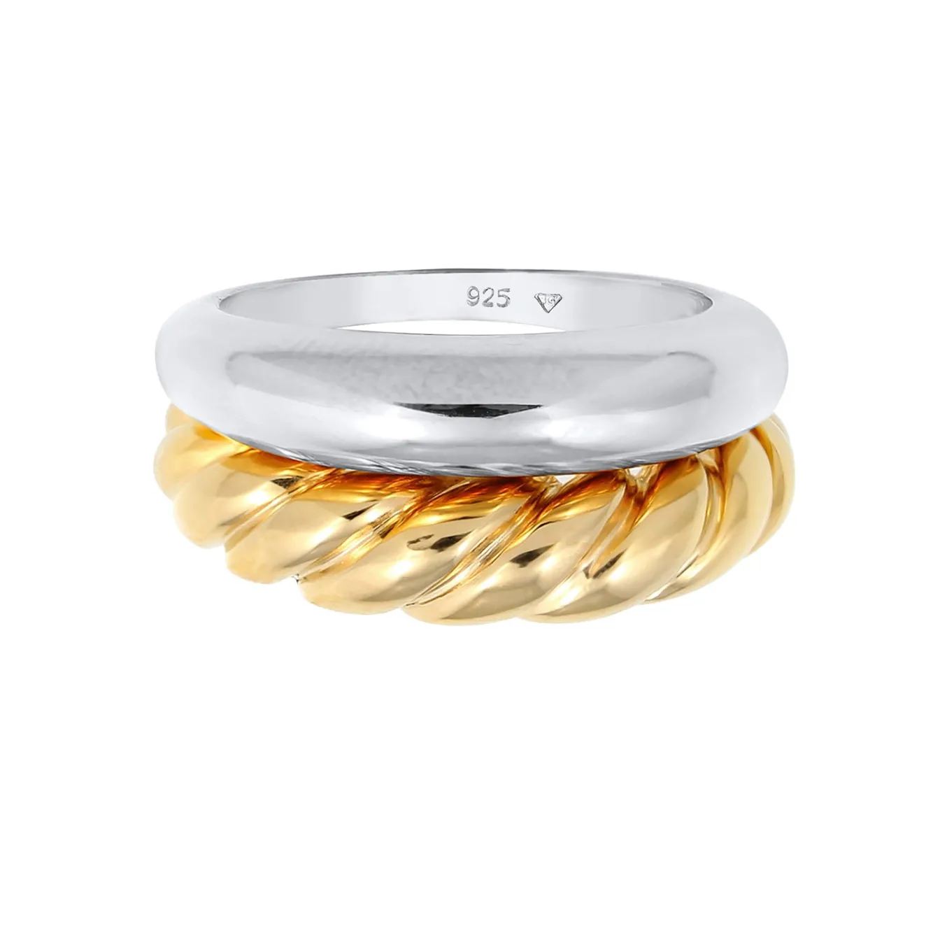 Elli "Bandring< Ringe|Vergoldet