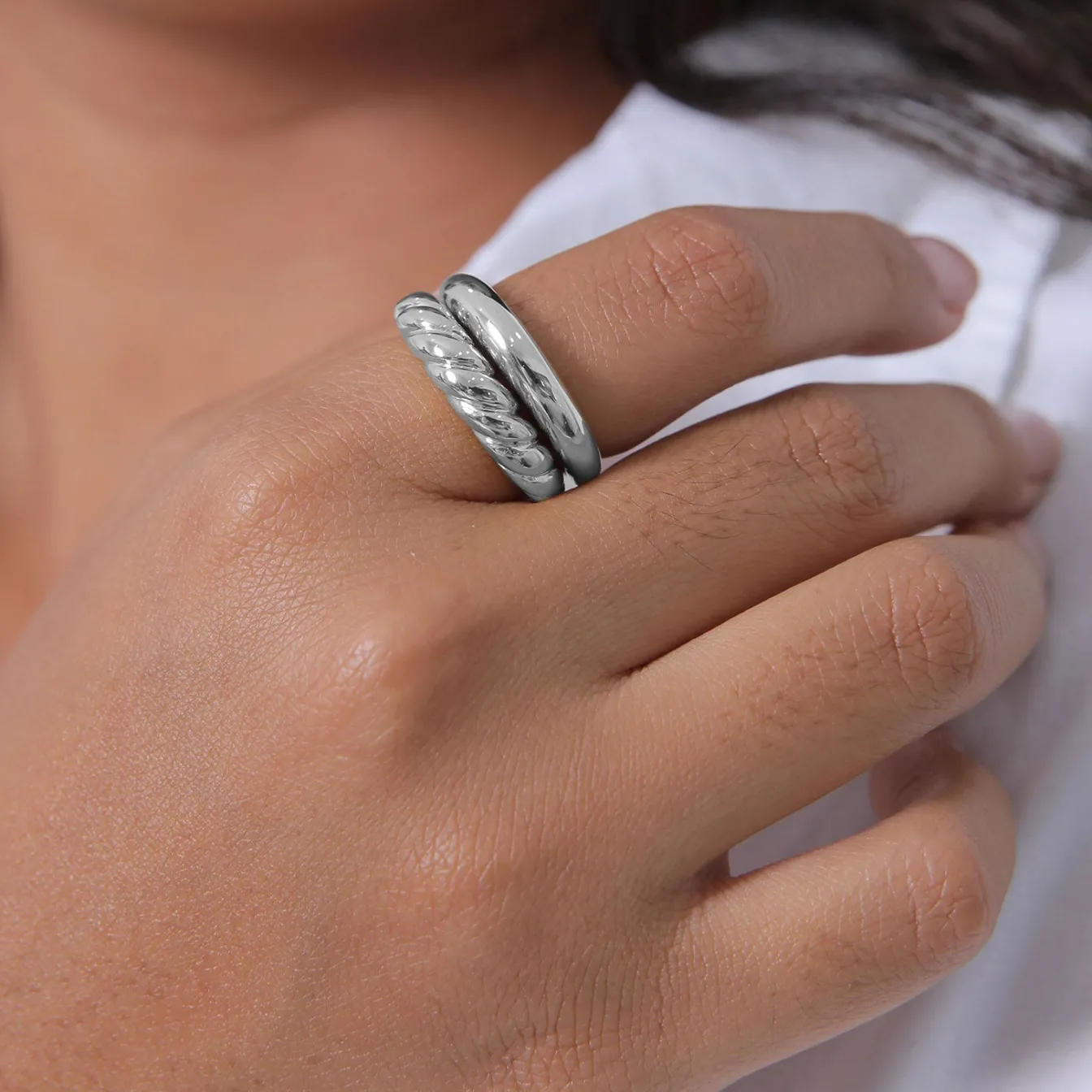 Elli "Bandring< Ringe|Vergoldet