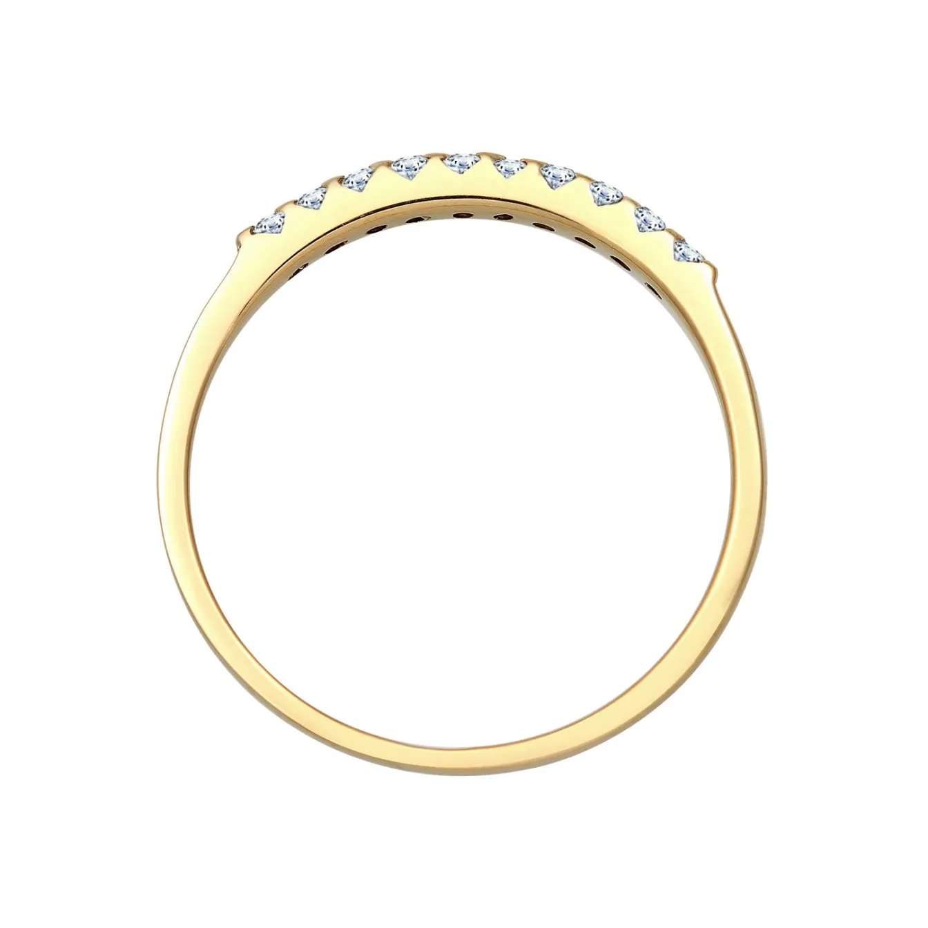 Elli "Bandring | Diamant ( Weiß, 0,15 ct )< Ringe|Echtgold