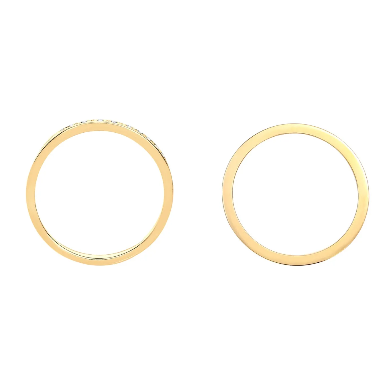 Elli "Bandring | Diamant ( Weiß, 0,04 ct )< Ringe|Silber