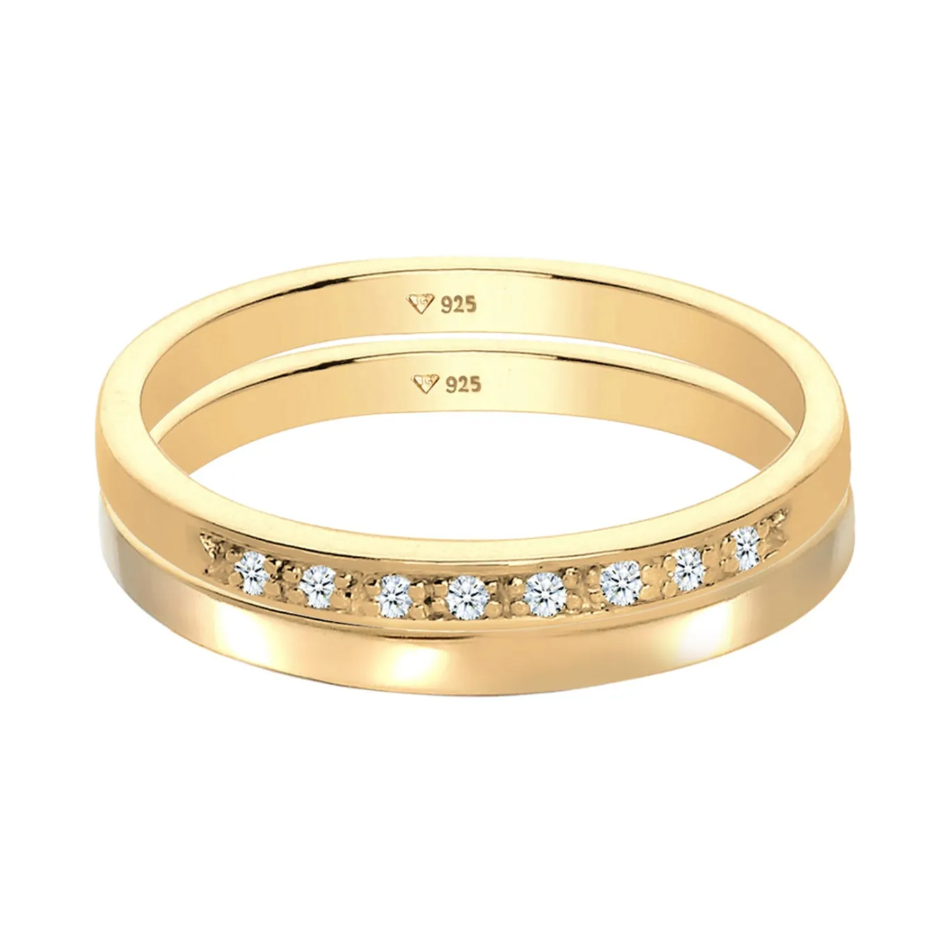 Elli "Bandring | Diamant ( Weiß, 0,04 ct )< Ringe|Silber