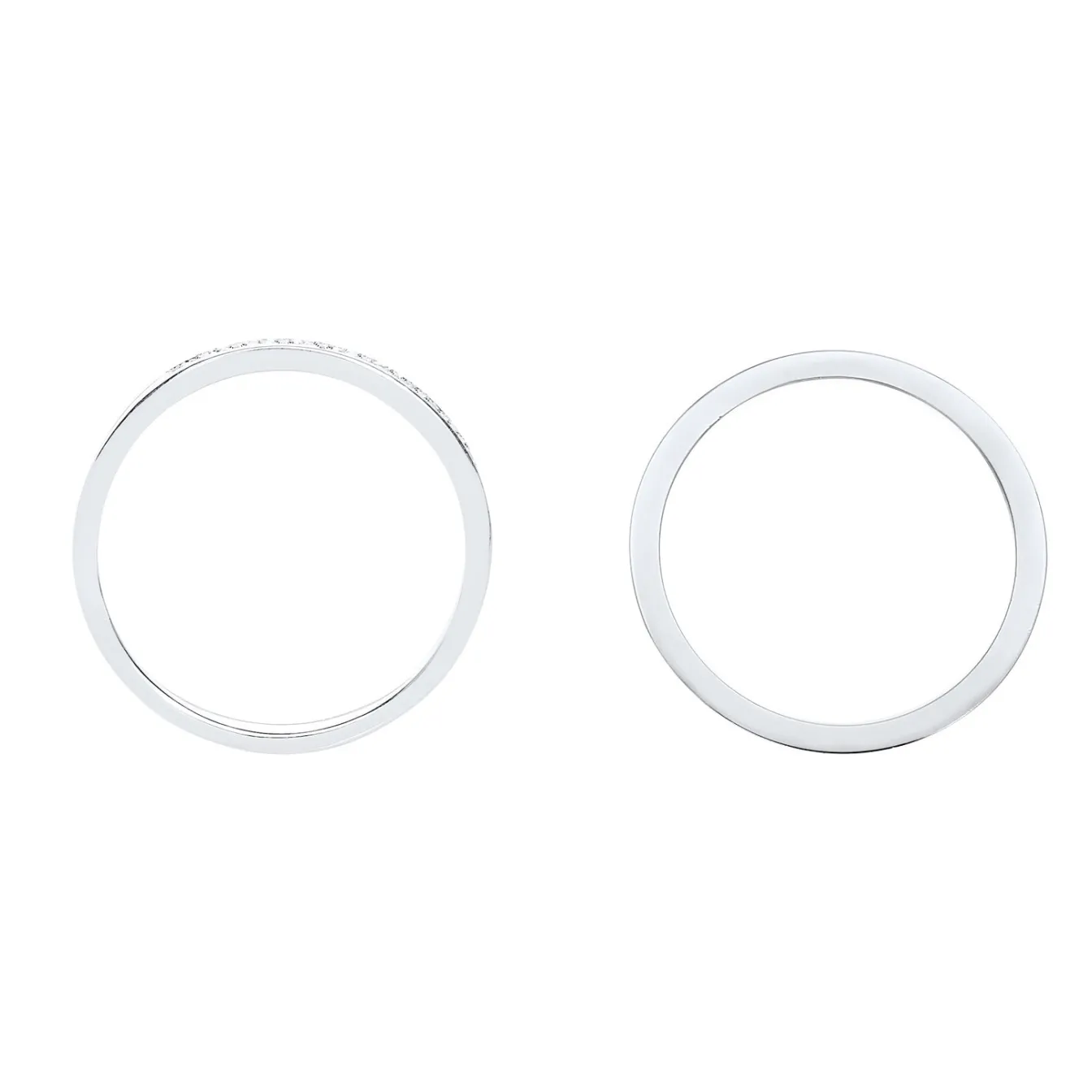 Elli "Bandring | Diamant ( Weiß, 0,04 ct )< Ringe|Silber