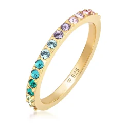 Elli "Bandring | Kristall ( Violett hell )< Ringe|Vergoldet