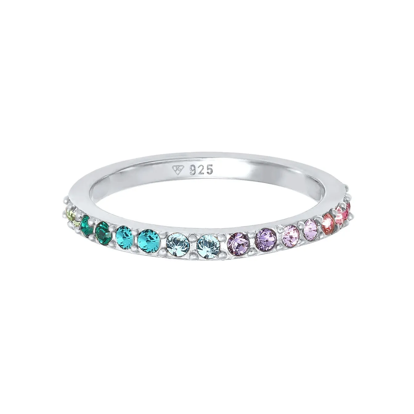 Elli "Bandring | Kristall ( Violett hell )< Ringe|Vergoldet