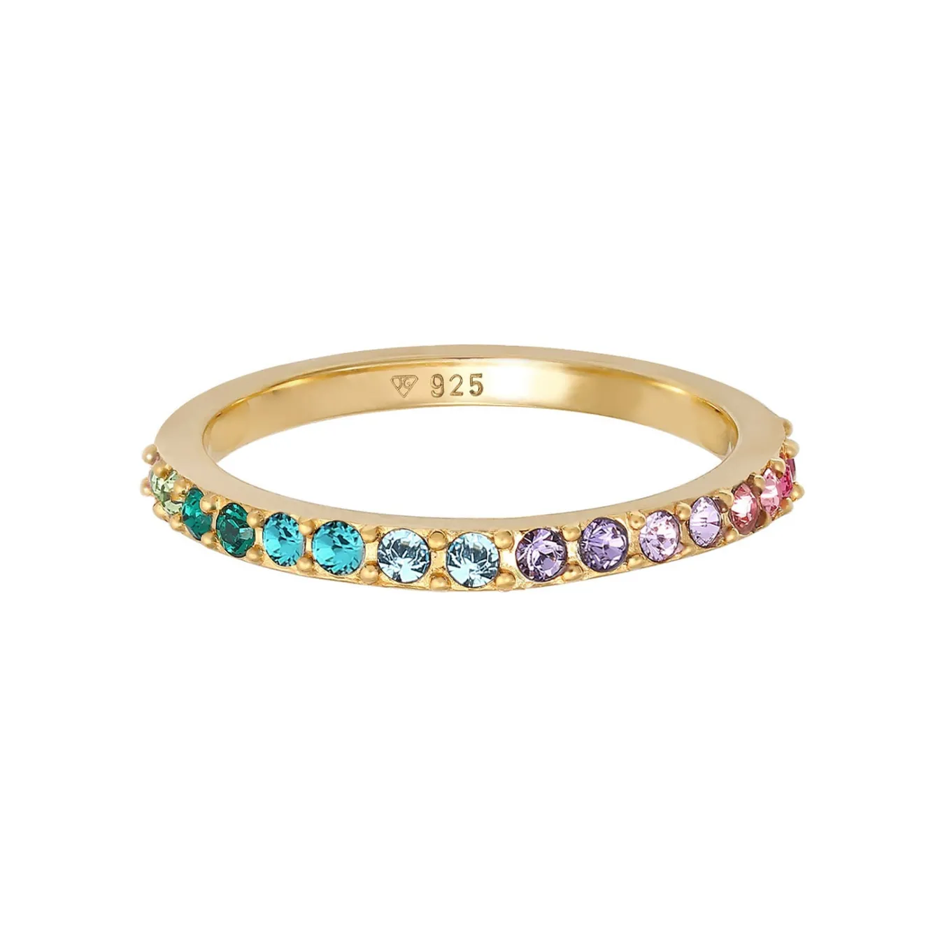 Elli "Bandring | Kristall ( Violett hell )< Ringe|Vergoldet