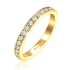 Elli "Bandring | Kristall (Weiß)< Ringe|Vergoldet